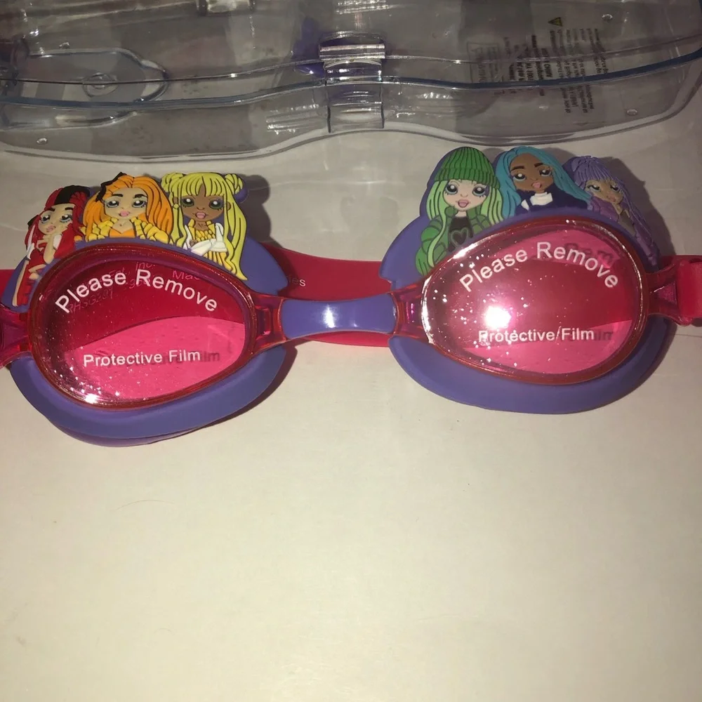 Rainbow High new in box swim goggles with rainbow high girls pink purple swim‎